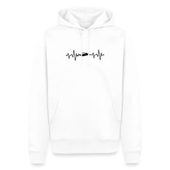 Schwimmen Herzschlag - Männer Premium Bio Hoodie - Weiß - Vorne - Nico (187cm)
