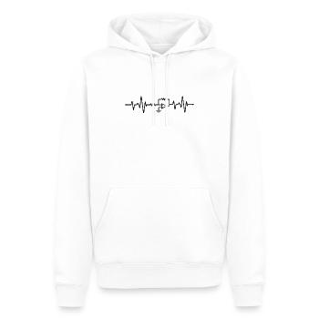 Electrical Engineering Heartbeat - Men’s Premium Organic Hoodie - white - Front - Nico (187cm)