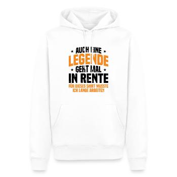 Auch Eine Legende Geht Mal In Rente Geschenk Rente - Männer Premium Bio Hoodie - Weiß - Vorne - Nico (187cm)