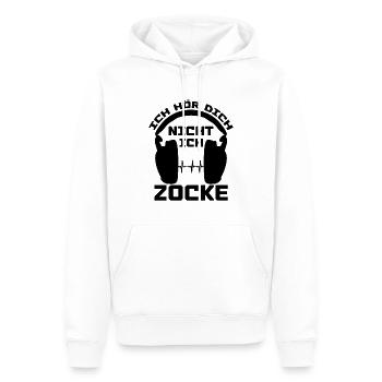 Ich Hör Dich Nicht Ich Zocke - Männer Premium Bio Hoodie - Weiß - Vorne - Nico (187cm)