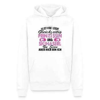 Prinzessin und Skihaserl - Männer Premium Bio Hoodie - Weiß - Vorne - Nico (187cm)