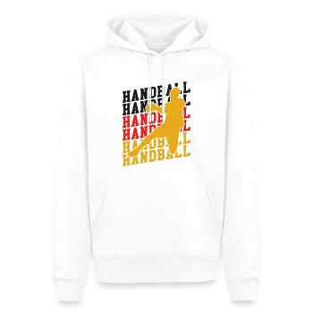 Handball Team Deutschland Flagge Handball Spieler - Männer Premium Bio Hoodie - Weiß - Vorne - Nico (187cm)