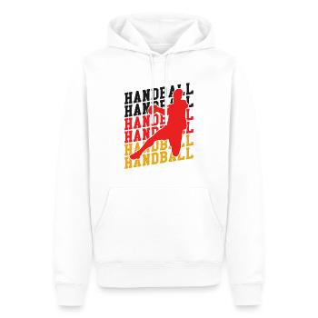 Handball Team Deutschland Flagge Handball Spieler - Männer Premium Bio Hoodie - Weiß - Vorne - Nico (187cm)