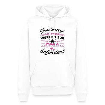 Großartige Mütter werden zur Oma befördert - Männer Premium Bio Hoodie - Weiß - Vorne - Nico (187cm)