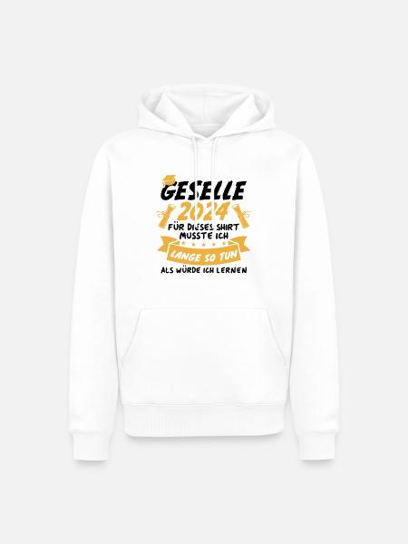 Geselle 2024 - Männer Premium Bio Hoodie - Weiß