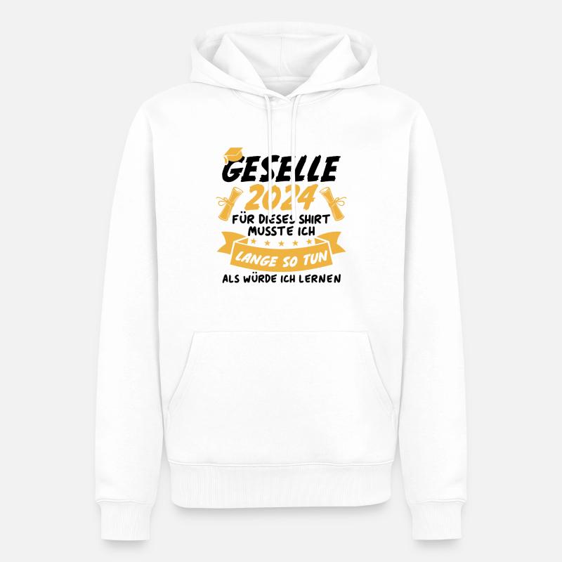 Compagnon 2024 - Sweat à capuche Premium bio Homme - blanc