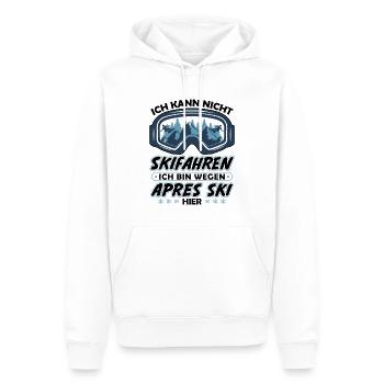 Je ne peux pas skier, je le fais à cause de l’après-ski - Sweat à capuche Premium bio Homme - blanc - Devant - Nico (187cm)