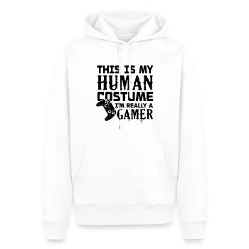 I'm really a gamer - Men’s Premium Organic Hoodie - white - Front - Nico (187cm)