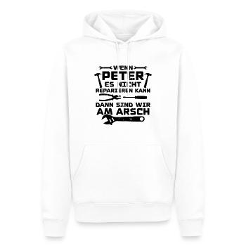 Wenn Peter es nicht reparieren kann - Männer Premium Bio Hoodie - Weiß - Vorne - Nico (187cm)