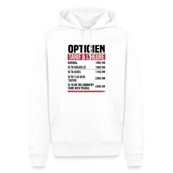 Optiker Stundensatz Geschenkidee Humor - Männer Premium Bio Hoodie - Weiß - Vorne - Nico (187cm)