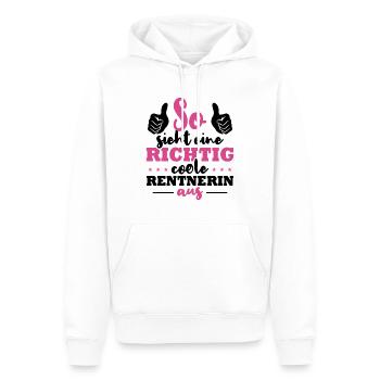 This is what a really cool retiree looks like - Men’s Premium Organic Hoodie - white - Front - Nico (187cm)