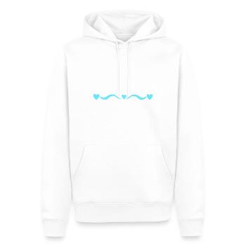 blaue linie herzen welle - Männer Premium Bio Hoodie - Weiß - Vorne - Nico (187cm)