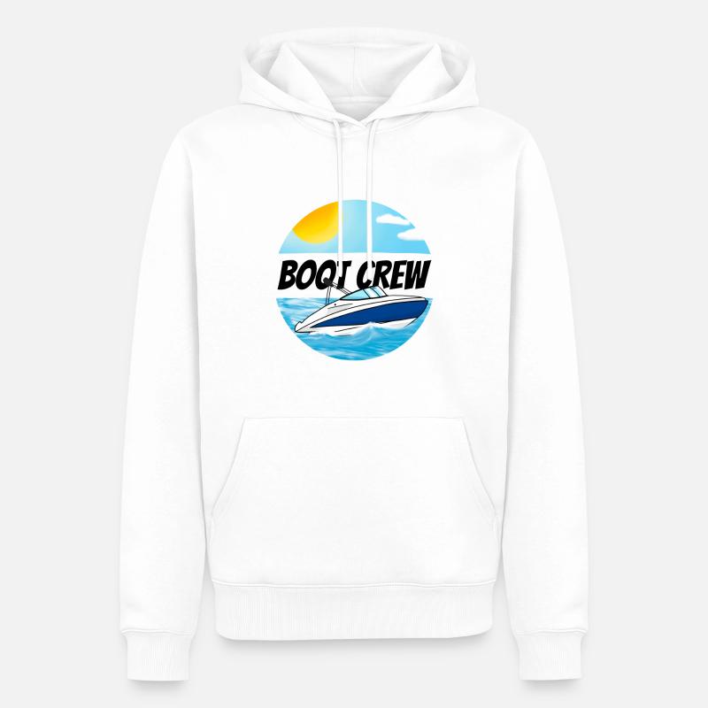 Boot crew Motorboot - Männer Premium Bio Hoodie - Weiß