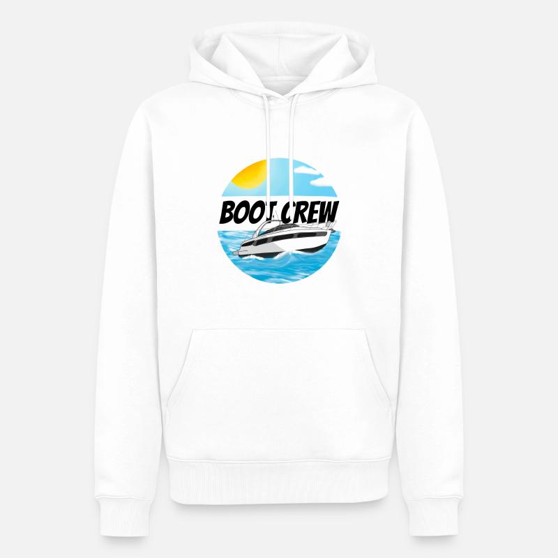 Boot crew Motorboot - Männer Premium Bio Hoodie - Weiß