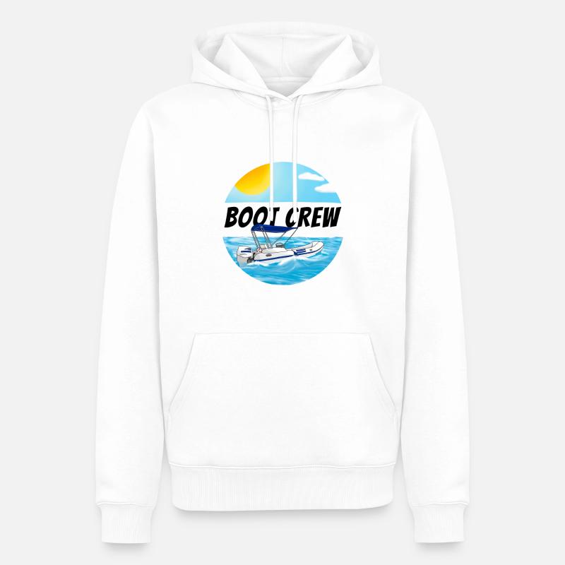 Boot crew Motorboot - Männer Premium Bio Hoodie - Weiß