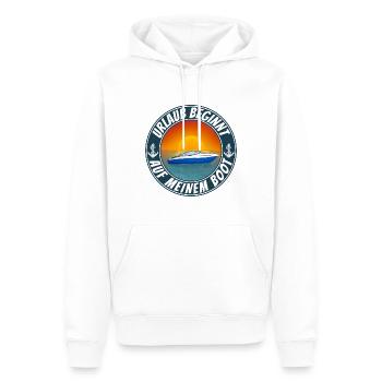 Boot Urlaub Motorboot als Gruppe - Männer Premium Bio Hoodie - Weiß - Vorne - Nico (187cm)