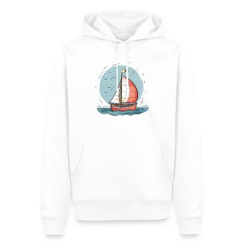 Segelboot - Männer Premium Bio Hoodie - Weiß - Vorne - Nico (187cm)