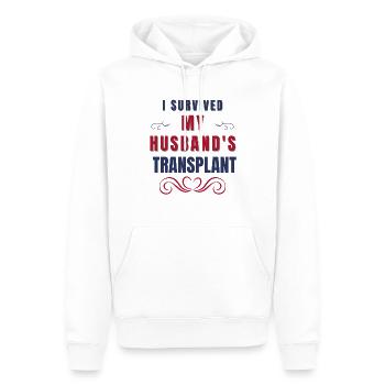 J’ai survécu au don d’organes greffé de mon mari - Sweat à capuche Premium bio Homme - blanc - Devant - Nico (187cm)