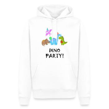 Birthday Boy Dinosaur Dino Party - Men’s Premium Organic Hoodie - white - Front - Nico (187cm)