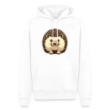 Hérisson - Sweat à capuche Premium bio Homme - blanc - Devant - Nico (187cm)