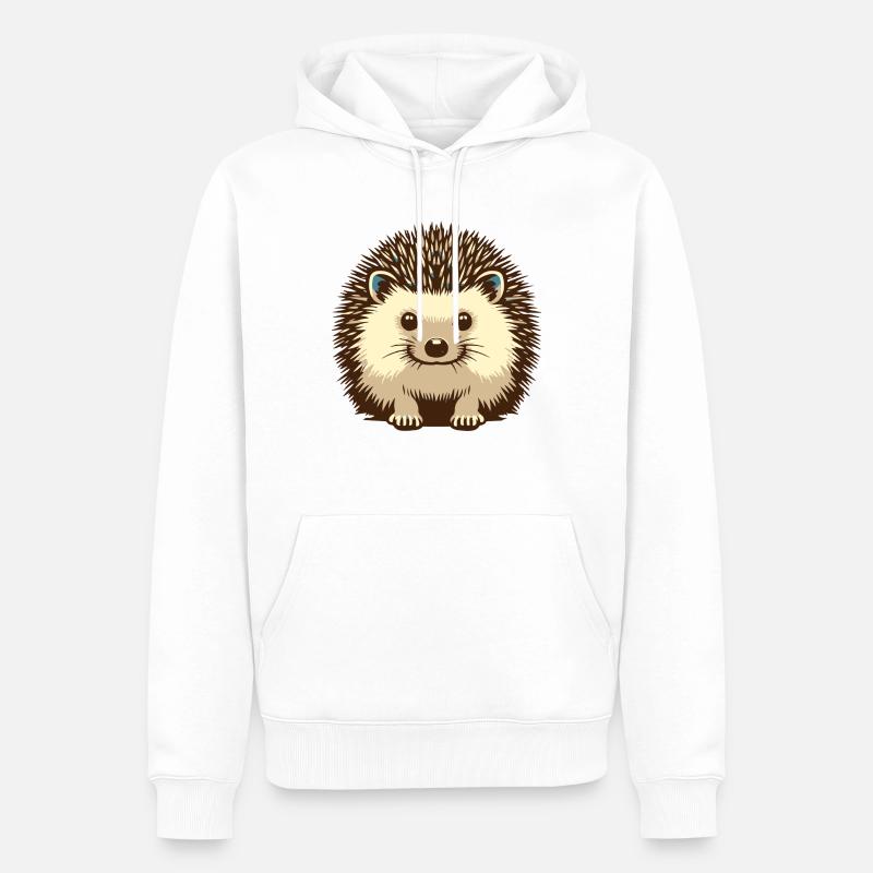 Hérisson - Sweat à capuche Premium bio Homme - blanc