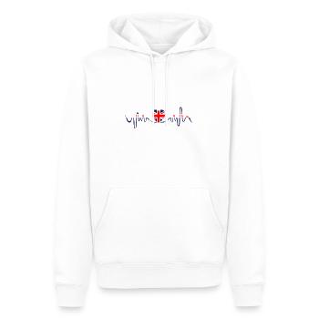 | Union Jack Heartbeat | du drapeau britannique Cœur - Sweat à capuche Premium bio Homme - blanc - Devant - Nico (187cm)