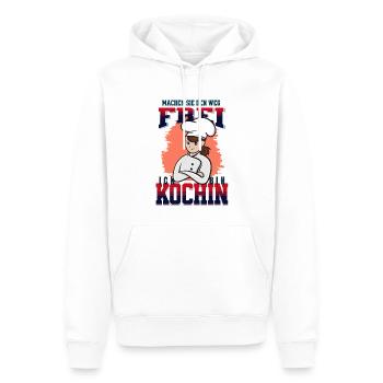 Köchin ist immer im Stress - Männer Premium Bio Hoodie - Weiß - Vorne - Nico (187cm)