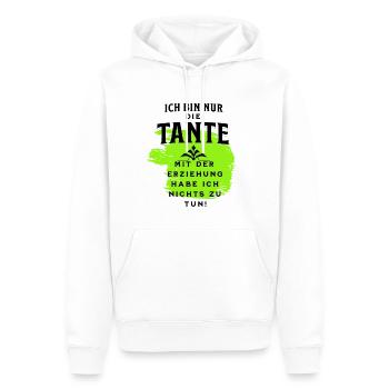 Tante und Erziehung - Männer Premium Bio Hoodie - Weiß - Vorne - Nico (187cm)