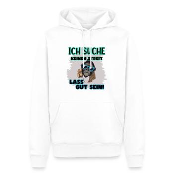 Affe Sonnenbrille Muskeln kein Streit Frieden - Männer Premium Bio Hoodie - Weiß - Vorne - Nico (187cm)