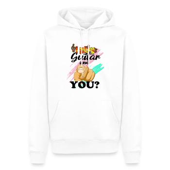 Guitar i play Guitar Guitarplayer - Männer Premium Bio Hoodie - Weiß - Vorne - Nico (187cm)