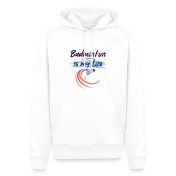 Badminton is my Life Badminton Sport - Men’s Premium Organic Hoodie - white - Front - Nico (187cm)