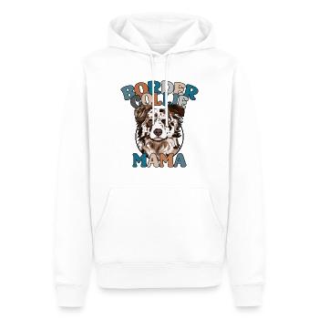 Border Collie merle Mama Hunde Muttertag Wilsigns - Männer Premium Bio Hoodie - Weiß - Vorne - Nico (187cm)