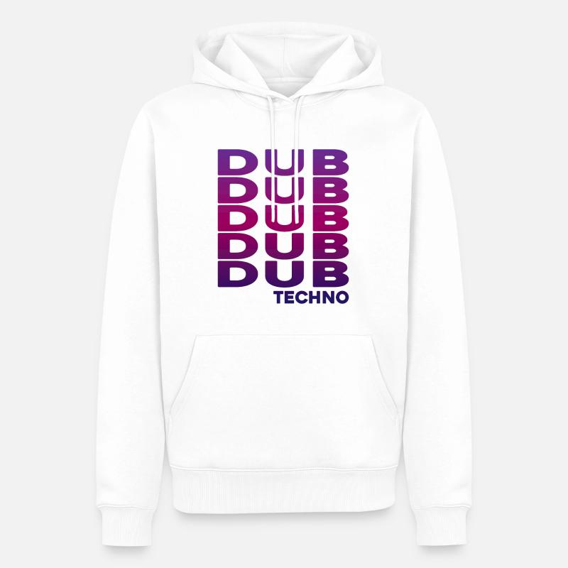 Dub Techno - Sweat à capuche Premium bio Homme - blanc