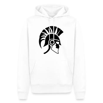 Sparta Spartanischer Krieger - Männer Premium Bio Hoodie - Weiß - Vorne - Nico (187cm)