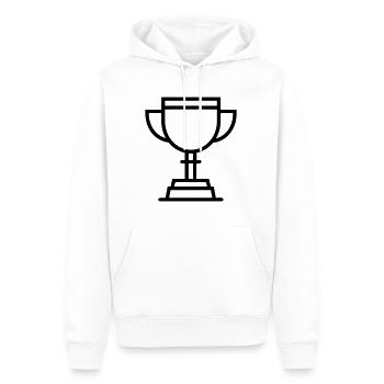 trophée - Sweat à capuche Premium bio Homme - blanc - Devant - Nico (187cm)