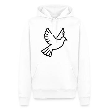 Taube - Männer Premium Bio Hoodie - Weiß - Vorne - Nico (187cm)