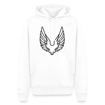 Ailes d'ange - Sweat à capuche Premium bio Homme - blanc - Devant - Nico (187cm)