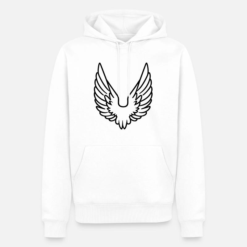 Ailes d'ange - Sweat à capuche Premium bio Homme - blanc