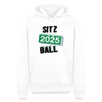 Sitzball Spieler Team Turnier Mannschaft in 2025 - Männer Premium Bio Hoodie - Weiß - Vorne - Nico (187cm)