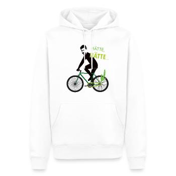 Hätte hätte Fahrradkette Habeck - Männer Premium Bio Hoodie - Weiß - Vorne - Nico (187cm)