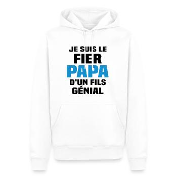Je suis le fier papa d'un fils génial - Sweat à capuche Premium bio Homme - blanc - Devant - Nico (187cm)