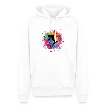 skier - Men’s Premium Organic Hoodie - white - Front - Nico (187cm)