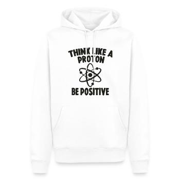 Think Like A Proton Pensez Comme Un Proton - Sweat à capuche Premium bio Homme - blanc - Devant - Nico (187cm)