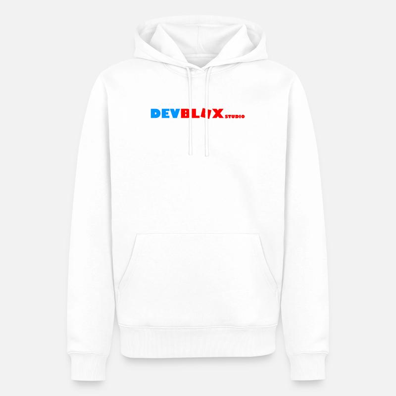 DevBlox_Studio Logo - Männer Premium Bio Hoodie - Weiß