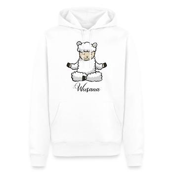 Auszeit Durchatmen Wusaaa schaaf - Männer Premium Bio Hoodie - Weiß - Vorne - Nico (187cm)