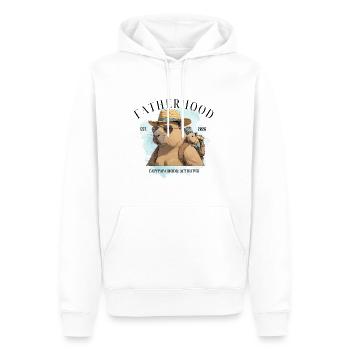 Fatherhood – Capypapa Mode: Activated - Männer Premium Bio Hoodie - Weiß - Vorne - Nico (187cm)