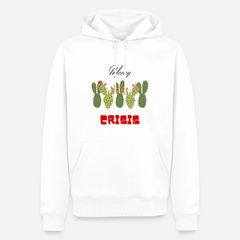 Joyeuse crise - Sweat à capuche Premium bio Homme - blanc