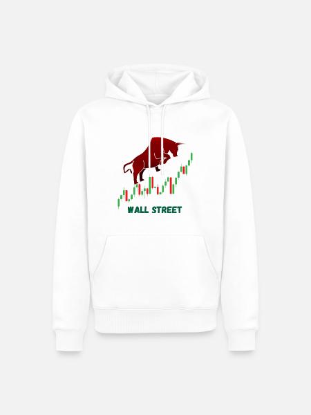 wall Street - Männer Premium Bio Hoodie - Weiß