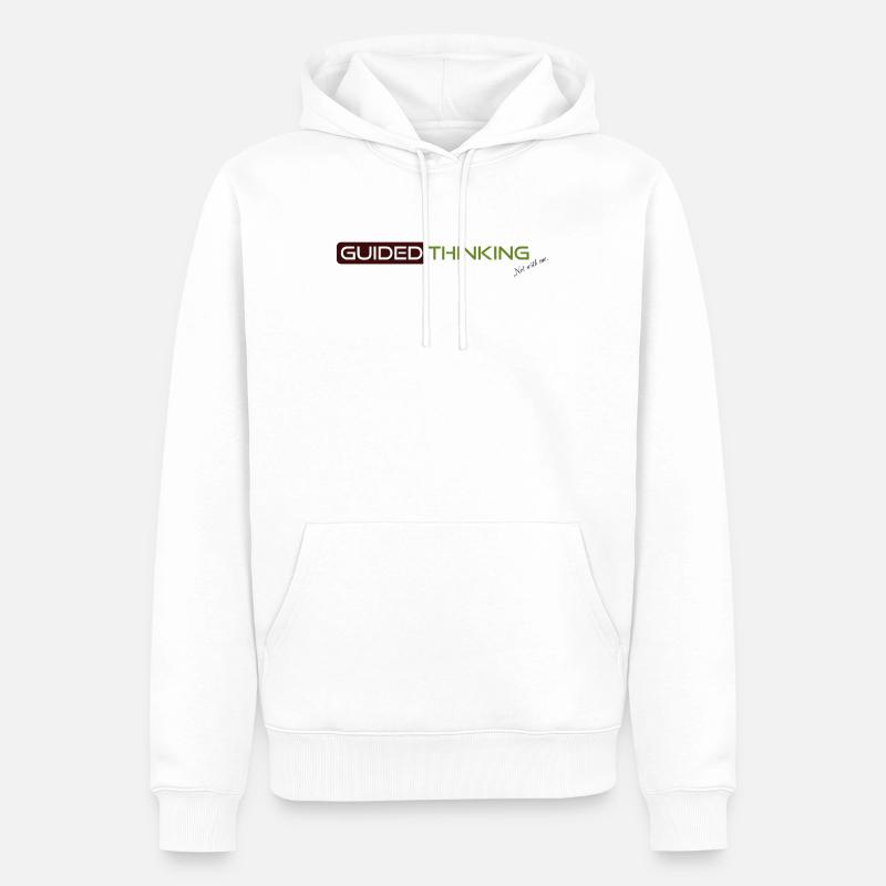 Pensée guidée - Sweat à capuche Premium bio Homme - blanc