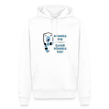 Dünnes Eis - ganz dünnes Eis - Männer Premium Bio Hoodie - Weiß - Vorne - Nico (187cm)
